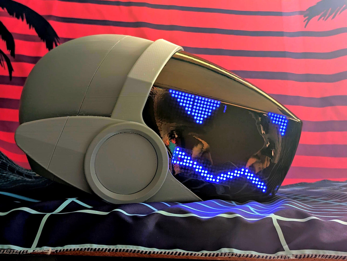 Protogen Interactive Electronics MAX7219 LED Matrix with Boop Sensor, talking mouth, fan ELECTRONICS ONLY