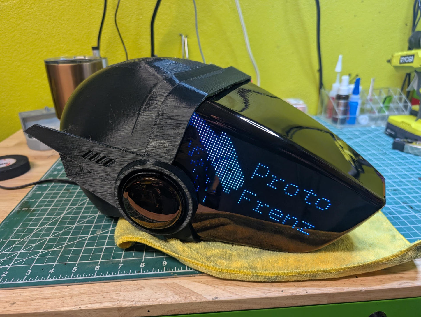 Protogen face head LED display kit 192x96mm programmable