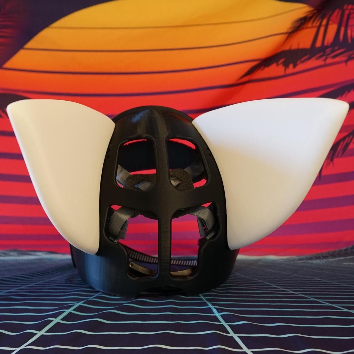 Protogen Furry Cosplay Stylized Wolf Fox Ears Fursuit