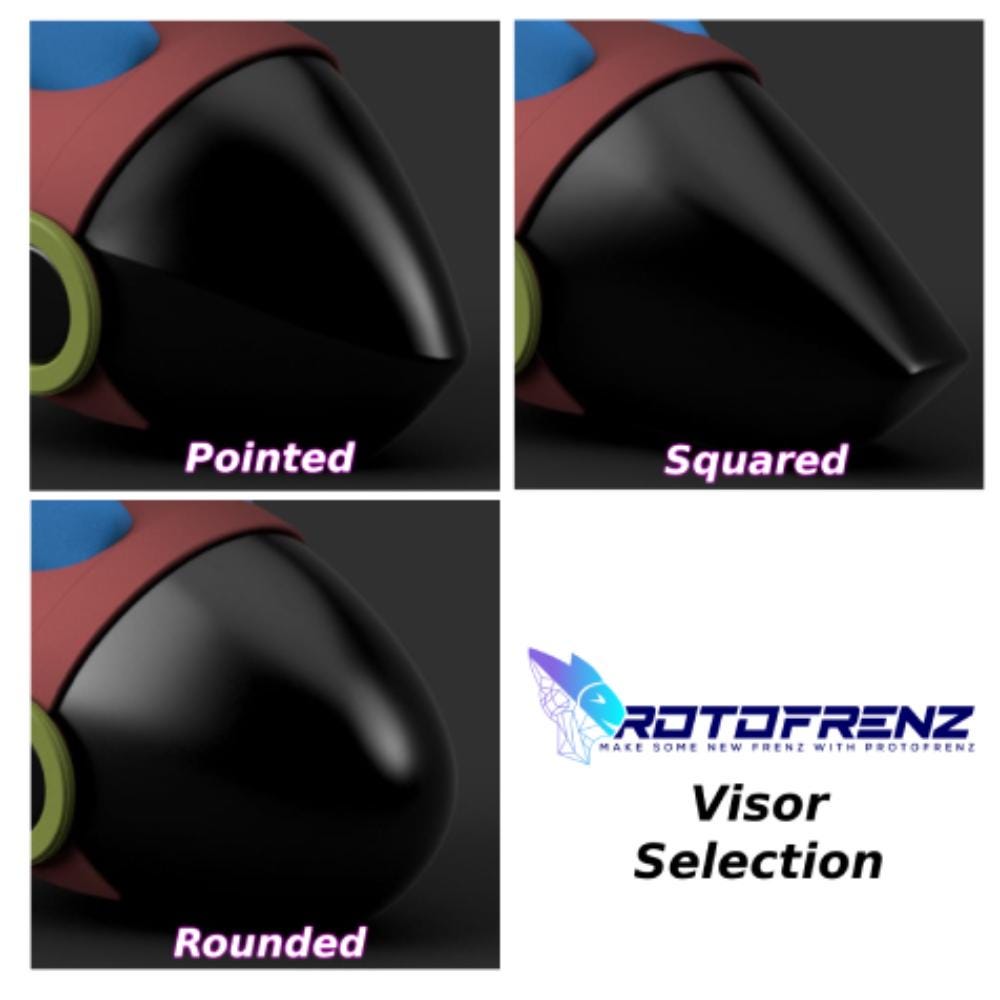 PROTOFRENZ Protogen Head Base: Furry Helmet with Visor & Antennae