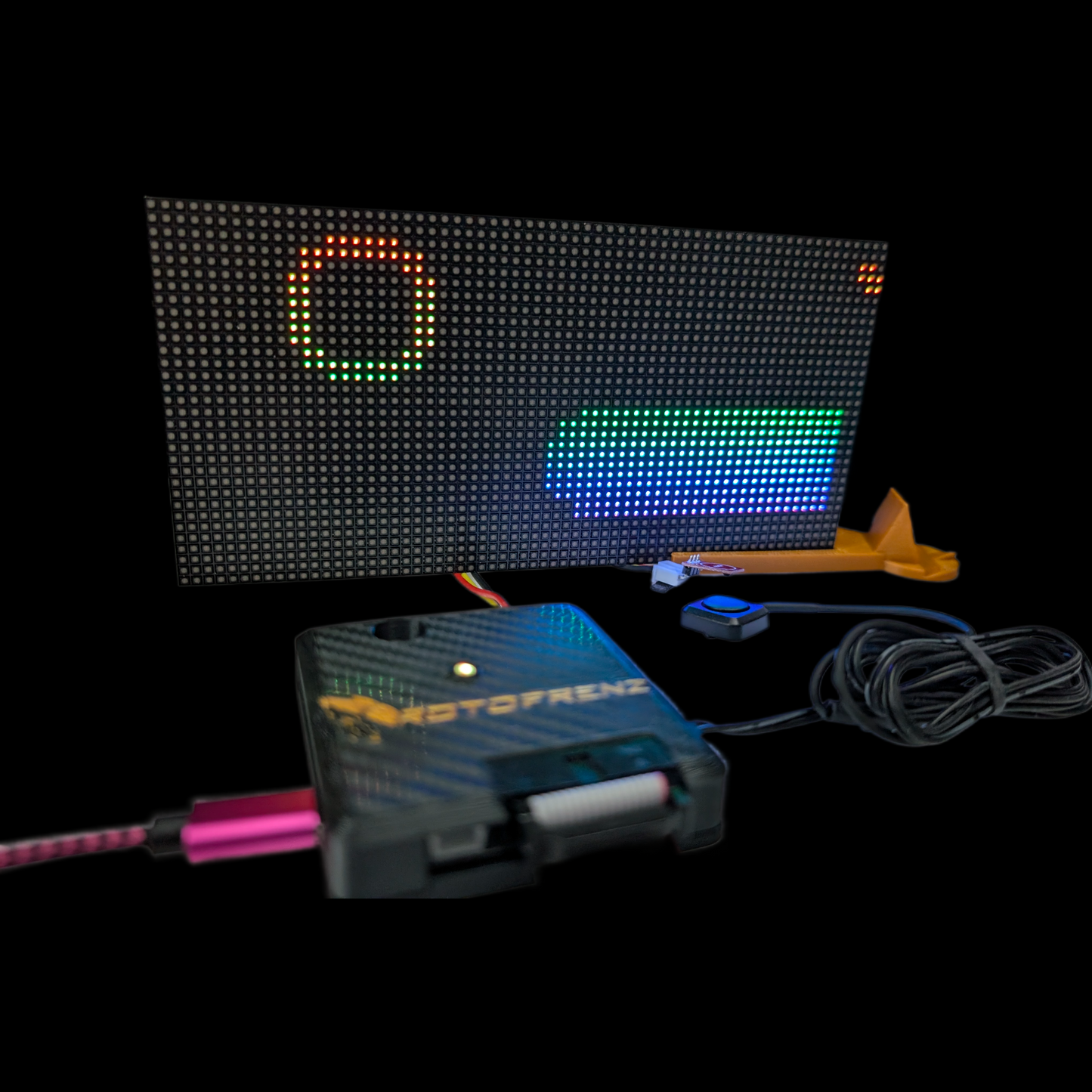 Protogen Electronics Kit HUB75 P3 — ProtoFrenz 3.0 Controller, Boop Sensor, Talking Mouth, Upgrade, No Head Base