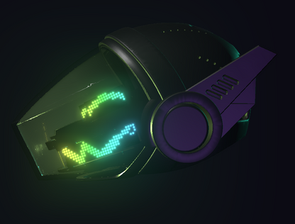 Protogen Head ProtoFrenz Vex — NeoPixel RGB, Power Bank Included, Boop Sensor, Talking Mouth, Fan | D-Lux Build