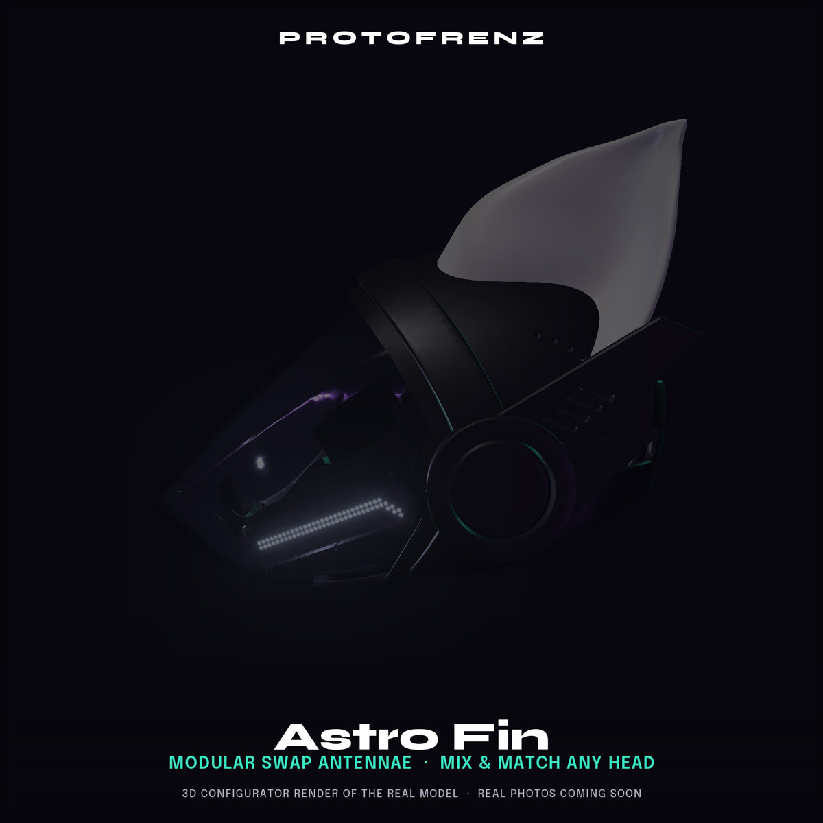 ProtoFrenz Protogen Fins — Modular Swap Antennae, Multiple Styles, ProtoFrenz Head Compatible, 3D Printed