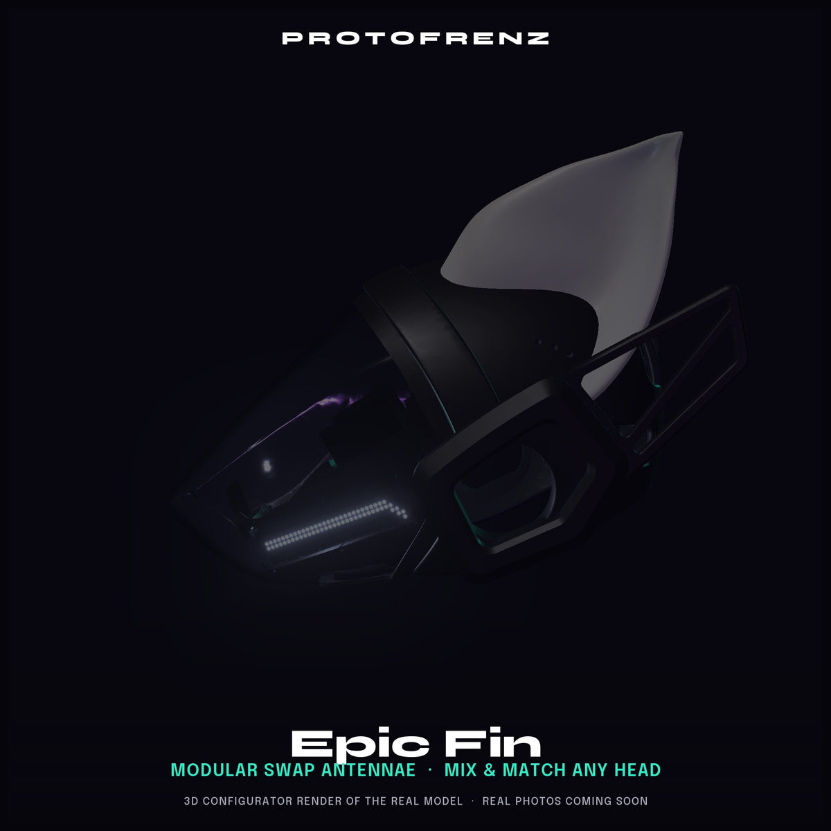 ProtoFrenz Protogen Fins — Modular Swap Antennae, Multiple Styles, ProtoFrenz Head Compatible, 3D Printed
