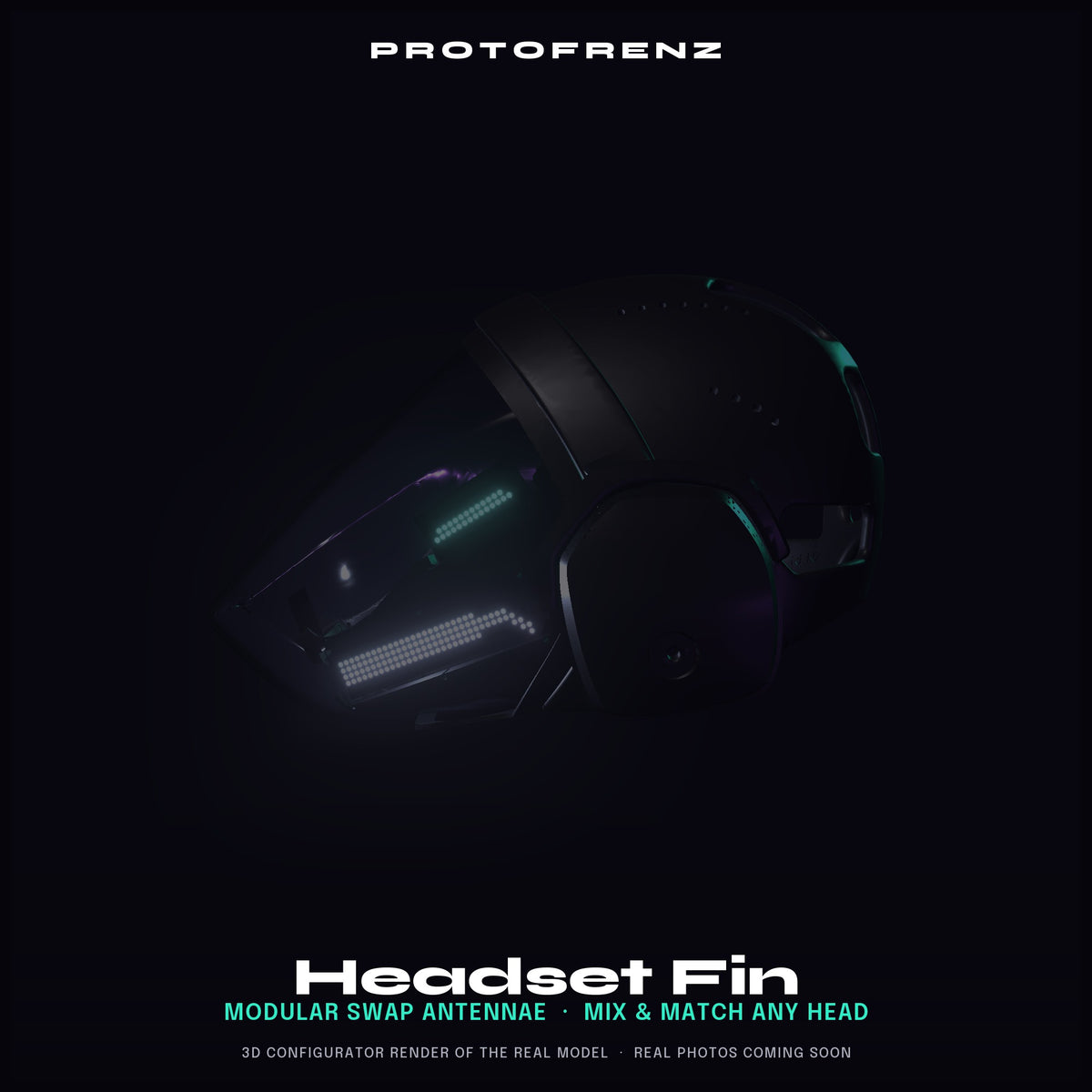 ProtoFrenz Protogen Fins — Modular Swap Antennae, Multiple Styles, ProtoFrenz Head Compatible, 3D Printed