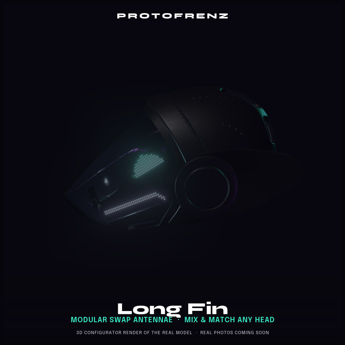 ProtoFrenz Protogen Fins — Modular Swap Antennae, Multiple Styles, ProtoFrenz Head Compatible, 3D Printed