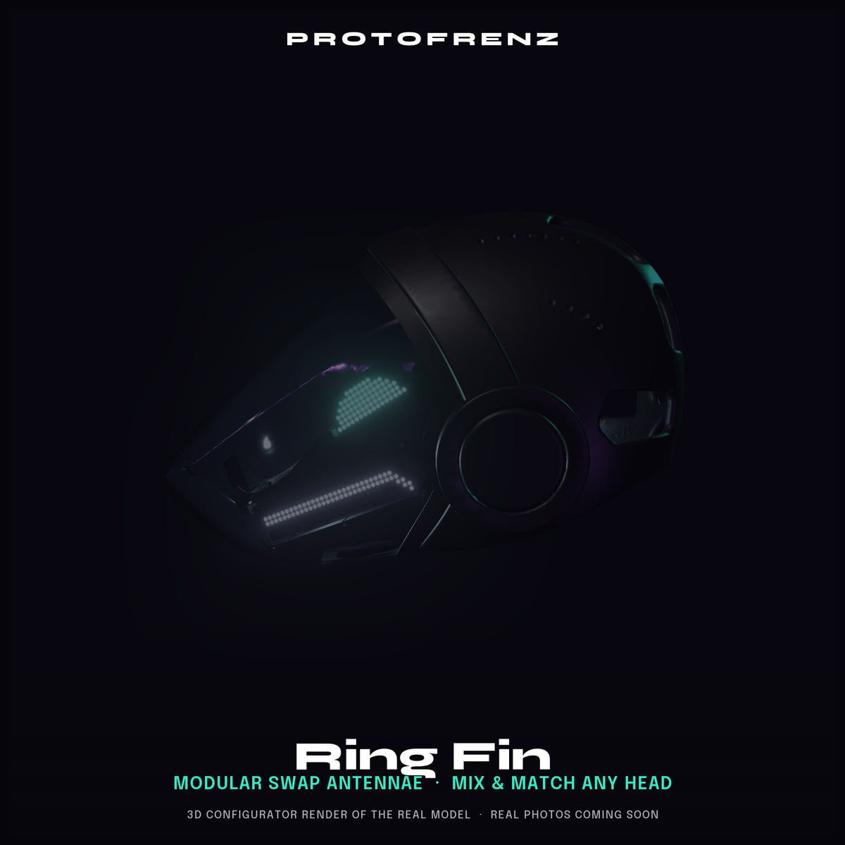 ProtoFrenz Protogen Fins — Modular Swap Antennae, Multiple Styles, ProtoFrenz Head Compatible, 3D Printed