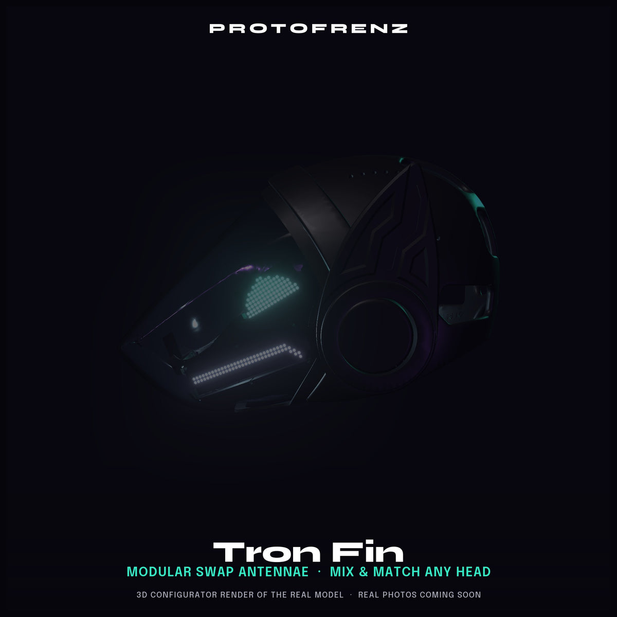 ProtoFrenz Protogen Fins — Modular Swap Antennae, Multiple Styles, ProtoFrenz Head Compatible, 3D Printed