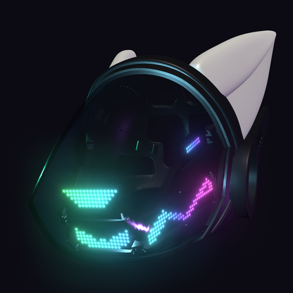 Protogen Head ProtoFrenz Cipher — NeoPixel LED, Fully Assembled, Boop Sensor, Fan, Power Bank | D-Lux