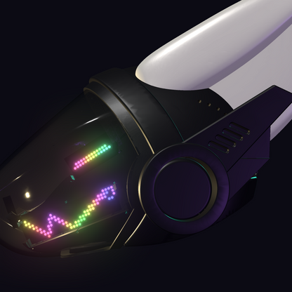 Protogen Head ProtoFrenz Cipher — NeoPixel LED, Fully Assembled, Boop Sensor, Fan, Power Bank | D-Lux