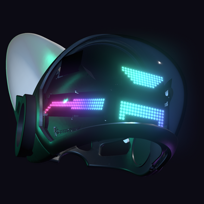 Protogen Head ProtoFrenz Iris — NeoPixel LED, Fully Assembled, Boop Sensor, Fan, Power Bank | D-Lux