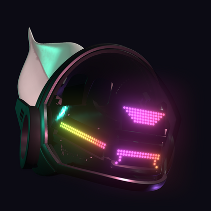 Protogen Head ProtoFrenz Nyx — NeoPixel LED, Fully Assembled, Boop Sensor, Fan, Power Bank | D-Lux
