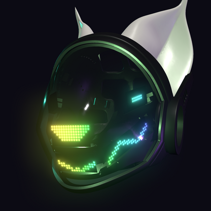 Protogen Head ProtoFrenz Nyx — NeoPixel LED, Fully Assembled, Boop Sensor, Fan, Power Bank | D-Lux