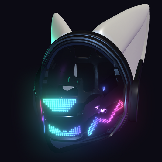 Protogen Head ProtoFrenz Vex — NeoPixel RGB, Power Bank Included, Boop Sensor, Talking Mouth, Fan | D-Lux Build