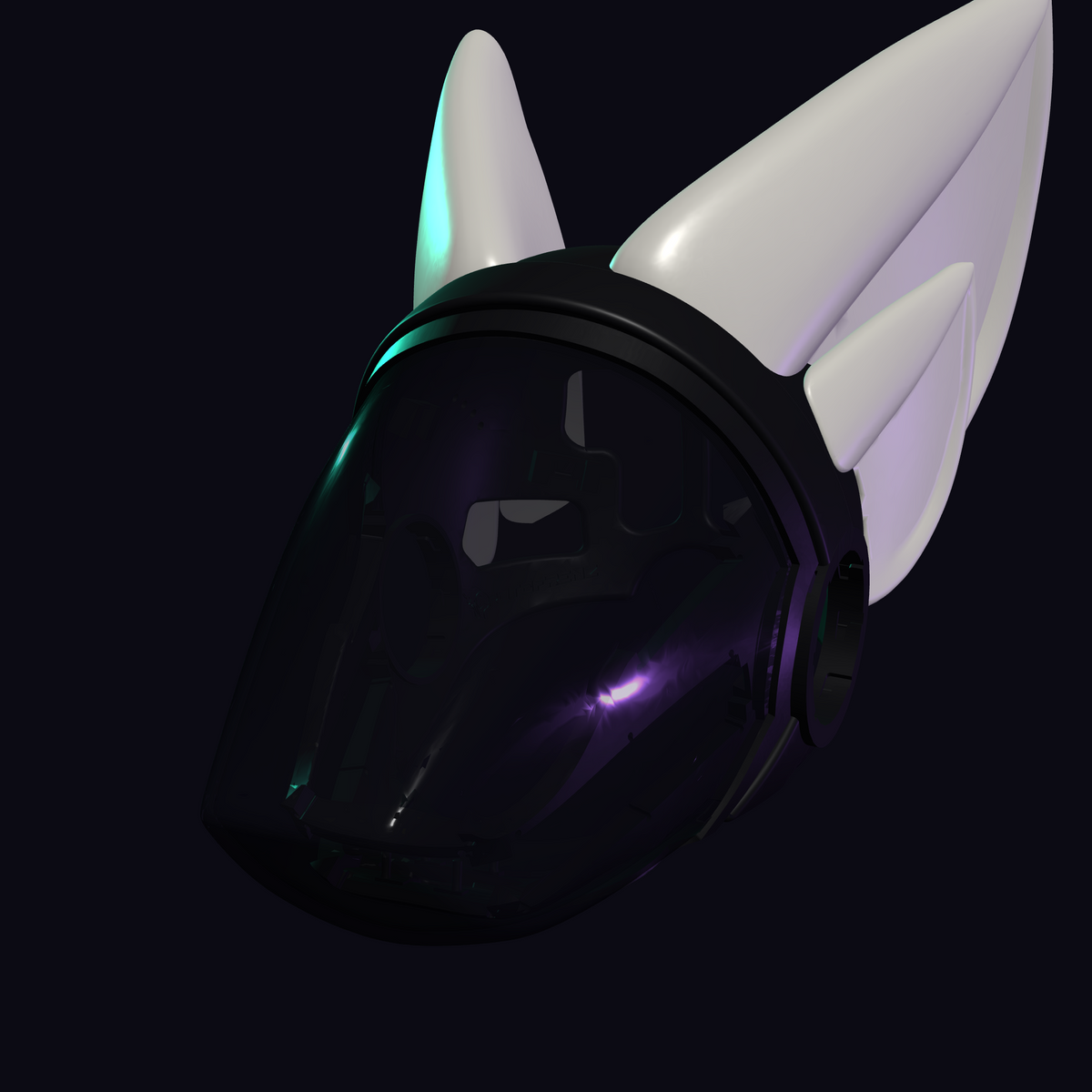 Fennec Fox Secondary Ears Protogen Fursuit Cosplay — 3D Printed, TPU or PLA, Fits ProtoFrenz Head Base Dual Ear Mounts