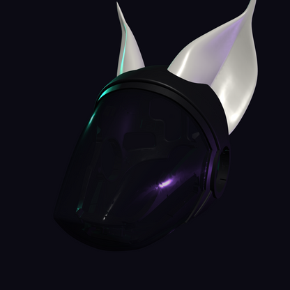 Lynx Ears Protogen Fursuit Cosplay — 3D Printed Stylized, TPU or PLA, Fits Protogen Head Base