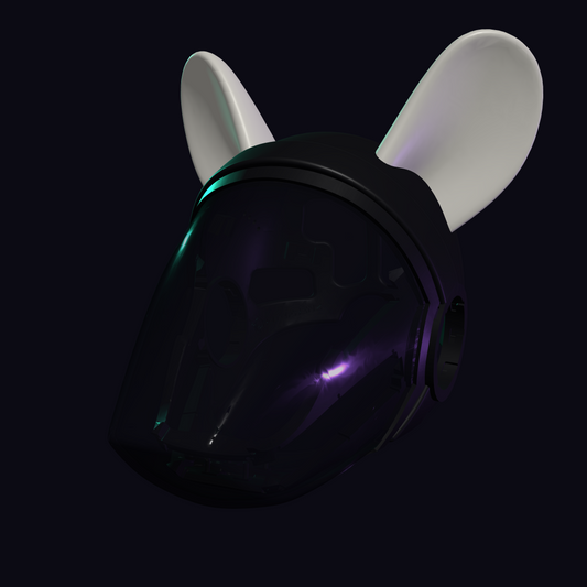 Mouse Ears Protogen Fursuit Cosplay — 3D Printed Stylized, TPU or PLA, Fits Protogen Head Base