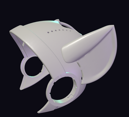 Fennec Fox Secondary Ears Protogen Fursuit Cosplay — 3D Printed, TPU or PLA, Fits ProtoFrenz Head Base Dual Ear Mounts