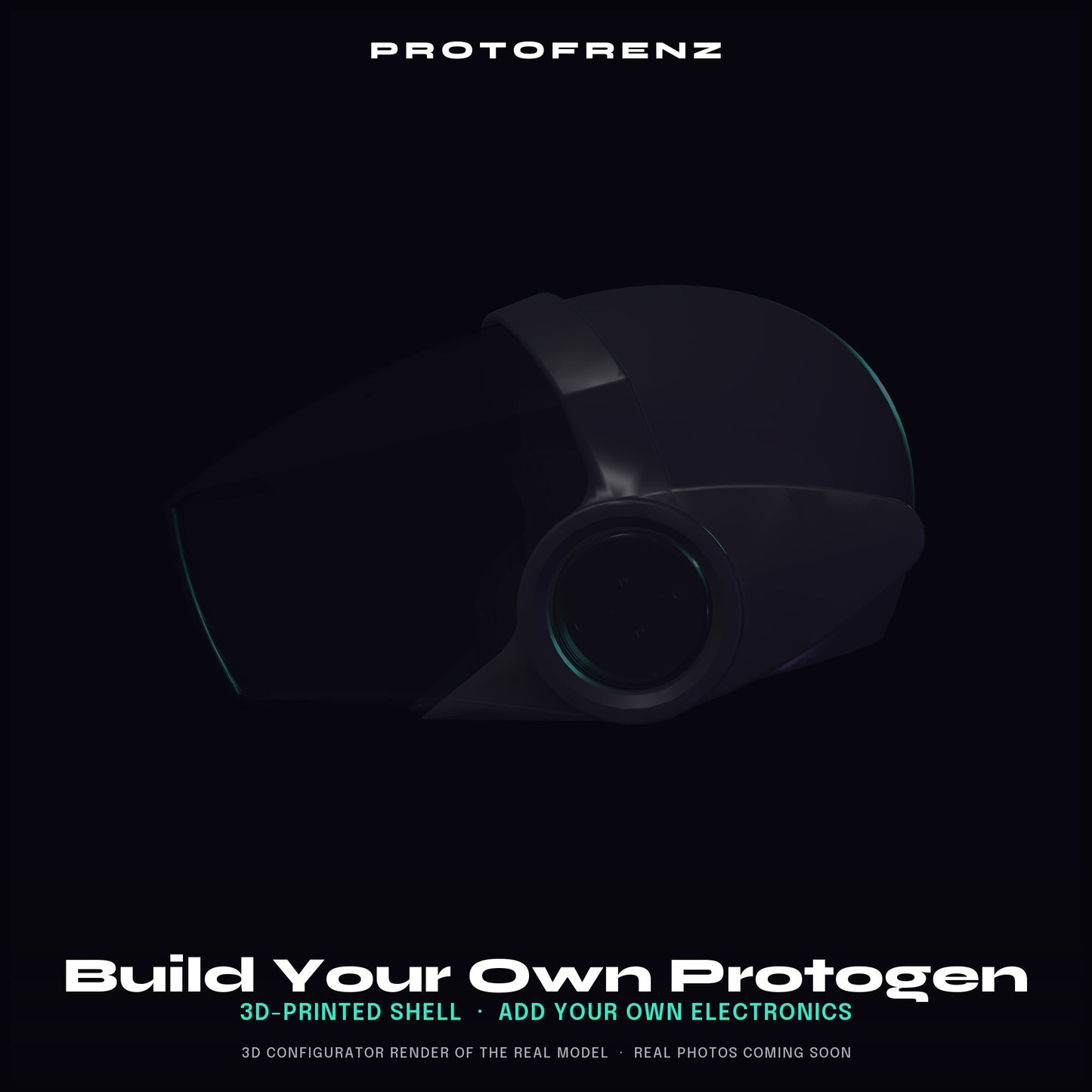 Protogen Head Base MK3 ProtoFrenz — 3D Printed, Fursuit Head, Full-Color Panel & LED Matrix Compatible, Legacy