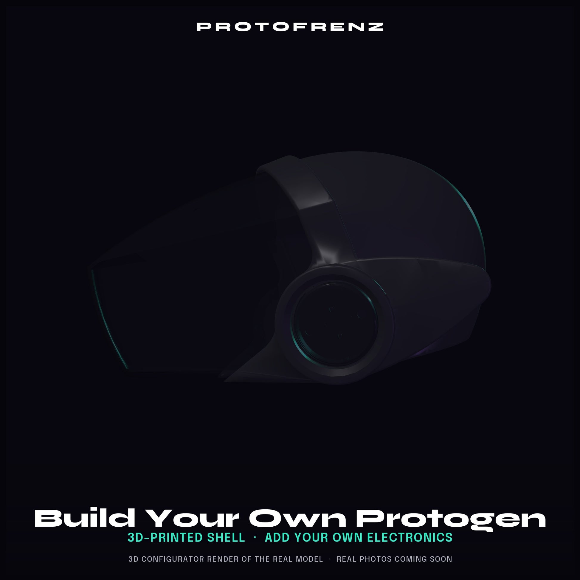 Protogen Head Base MK3 ProtoFrenz — 3D Printed, Fursuit Head, Full-Color Panel & LED Matrix Compatible, Legacy