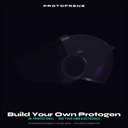 Protogen Head Base MK5 ProtoFrenz — 3D Printed, Fursuit Head, Full-Color Panel & LED Matrix Compatible, Legacy