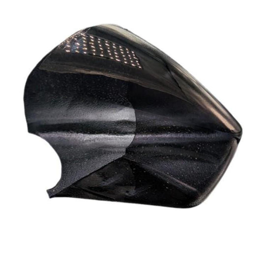 M16 Studios MK3 protogen PETG tinted visor lens, replacement part, shown from front