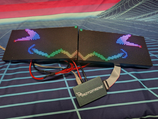 Protogen face head LED display kit