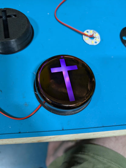 Add-On: Custom Logo Lighted Cheek Plates (Must purchase with head/cheek bubbles)