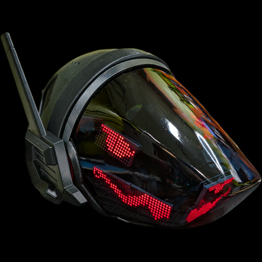 Protogen Head ProtoFrenz Cipher — LED Display, Boop Sensor, Talking Mouth, Fan, MAX7219 or HUB75 | Studio Build