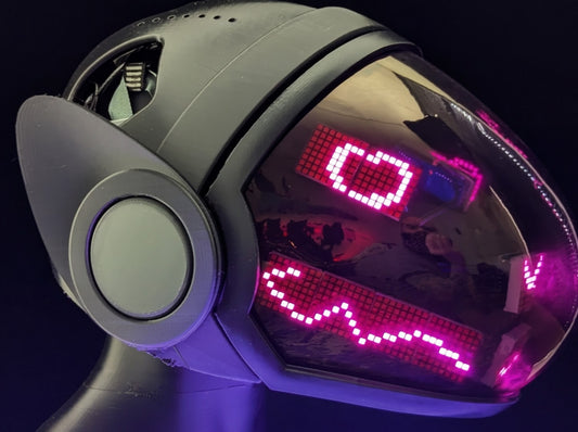 Protogen Head ProtoFrenz Iris — LED Display, Boop Sensor, Talking Mouth, Fan, MAX7219 | Studio Build