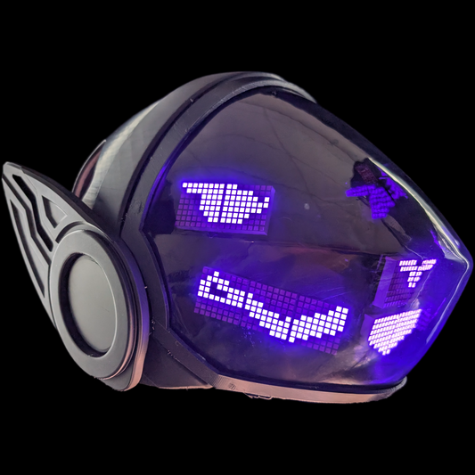 Protogen Head ProtoFrenz Nyx — LED Display, Boop Sensor, Talking Mouth, Fan, MAX7219 | Studio Build
