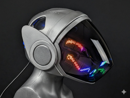 Protogen Head ProtoFrenz Nyx — NeoPixel LED, Fully Assembled, Boop Sensor, Fan, Power Bank | D-Lux