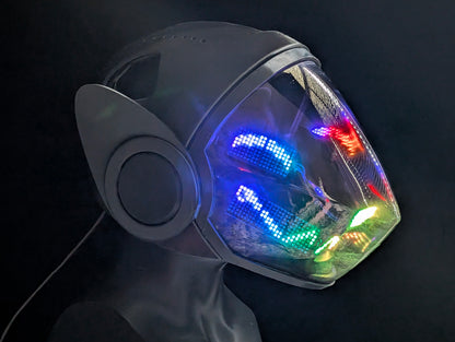 Protogen Head ProtoFrenz Nyx — NeoPixel LED, Fully Assembled, Boop Sensor, Fan, Power Bank | D-Lux