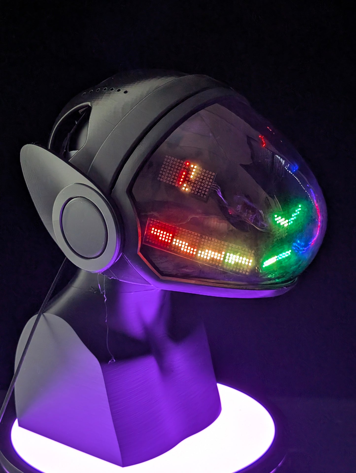 Protogen Head ProtoFrenz Iris — NeoPixel LED, Fully Assembled, Boop Sensor, Fan, Power Bank | D-Lux