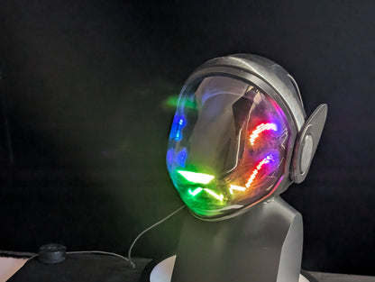 Protogen Head ProtoFrenz Nyx — NeoPixel LED, Fully Assembled, Boop Sensor, Fan, Power Bank | D-Lux