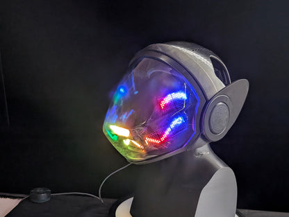 Protogen Head ProtoFrenz Nyx — NeoPixel LED, Fully Assembled, Boop Sensor, Fan, Power Bank | D-Lux