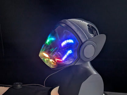 Protogen Head ProtoFrenz Nyx — NeoPixel LED, Fully Assembled, Boop Sensor, Fan, Power Bank | D-Lux