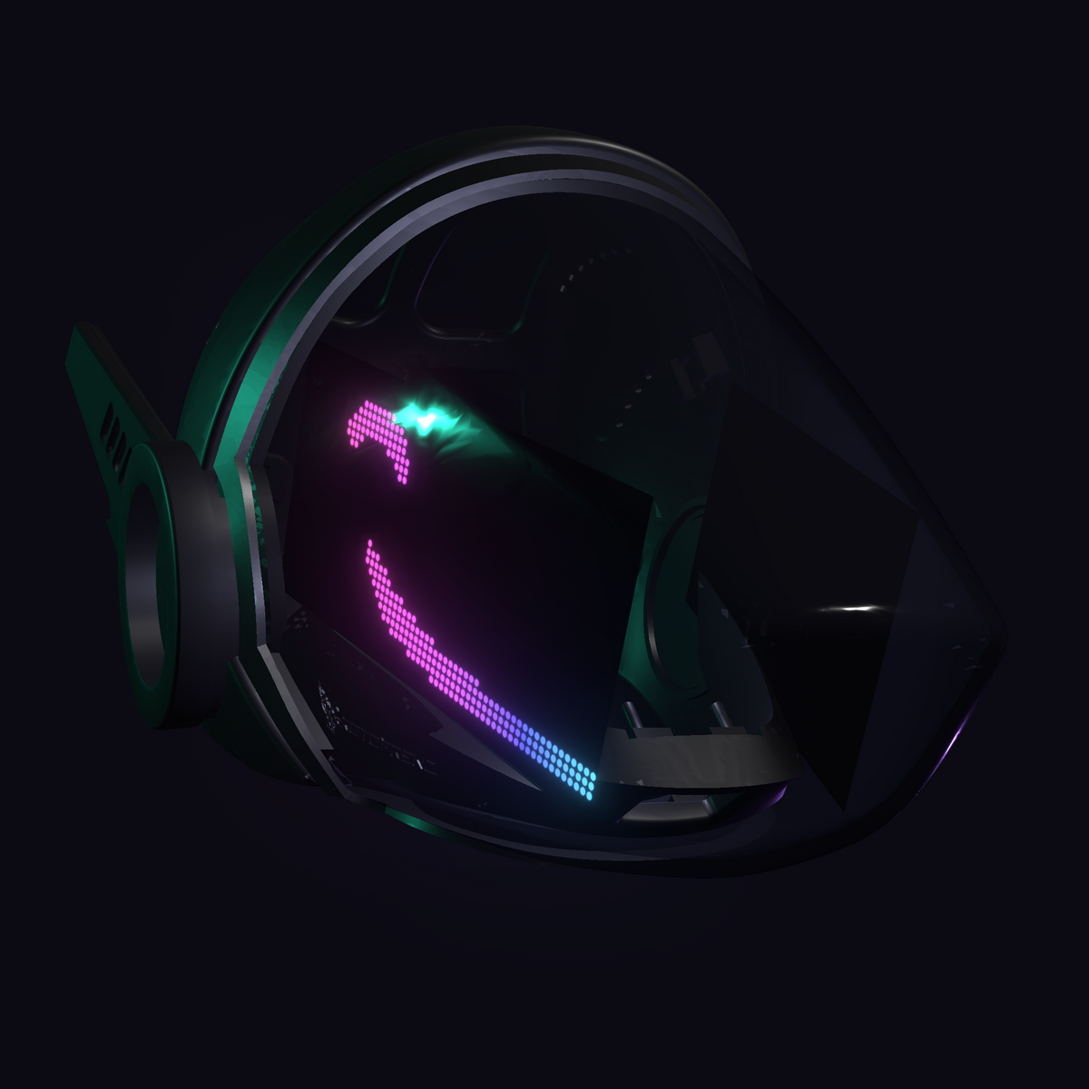 Protogen Head ProtoFrenz Cipher — Boop Sensor, Talking Mouth, Fan, LED Matrix or Full-Color Panel | Studio Build