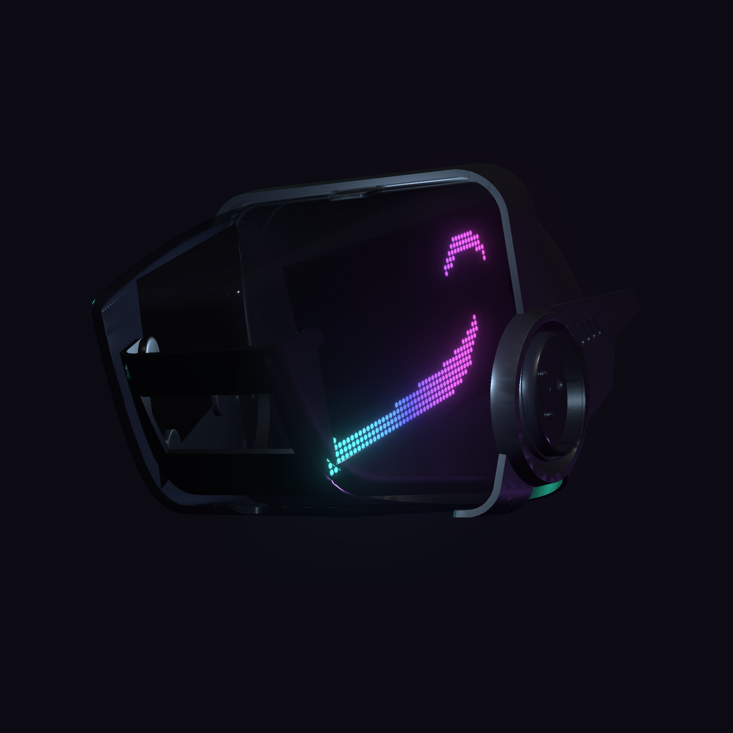 Protogen Head MK5 ProtoFrenz Studio — LED Matrix or Full-Color Panel, Boop Sensor, Talking Mouth, Sensor Kit