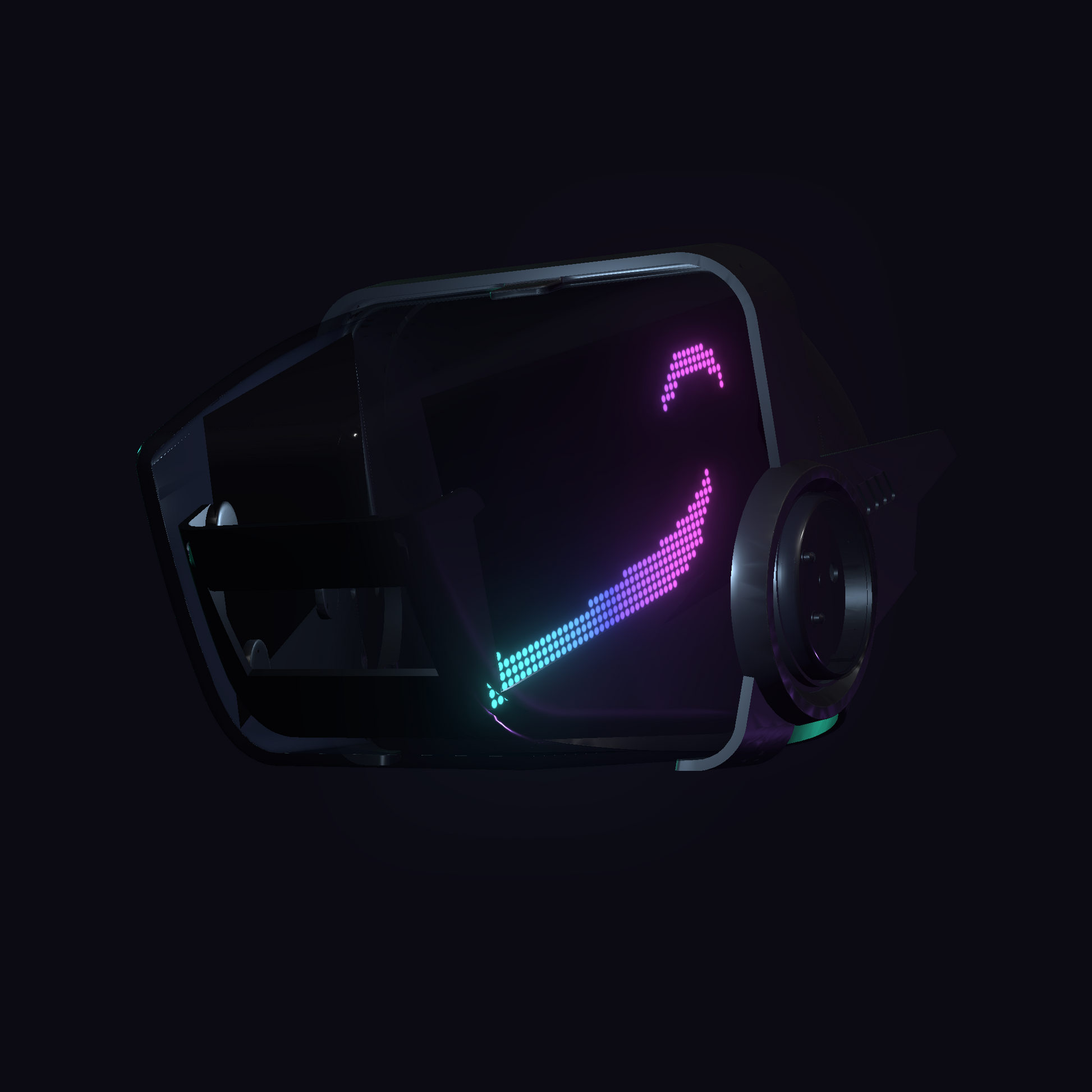 Protogen Head MK5 ProtoFrenz Studio — LED Matrix or Full-Color Panel, Boop Sensor, Talking Mouth, Sensor Kit