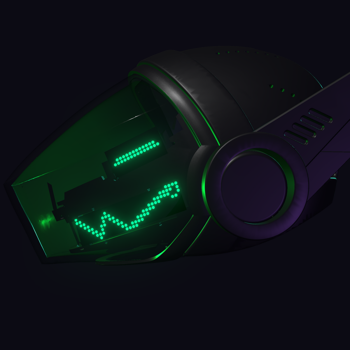 Protogen Head ProtoFrenz Vex — Boop Sensor, Talking Mouth, Fan, LED Matrix | Studio Build